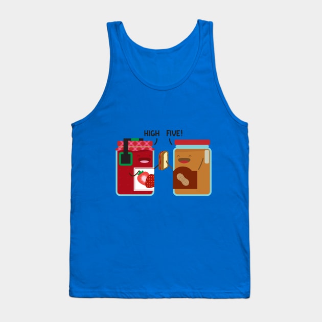 PB and J - High Five Tank Top by StrayKoi